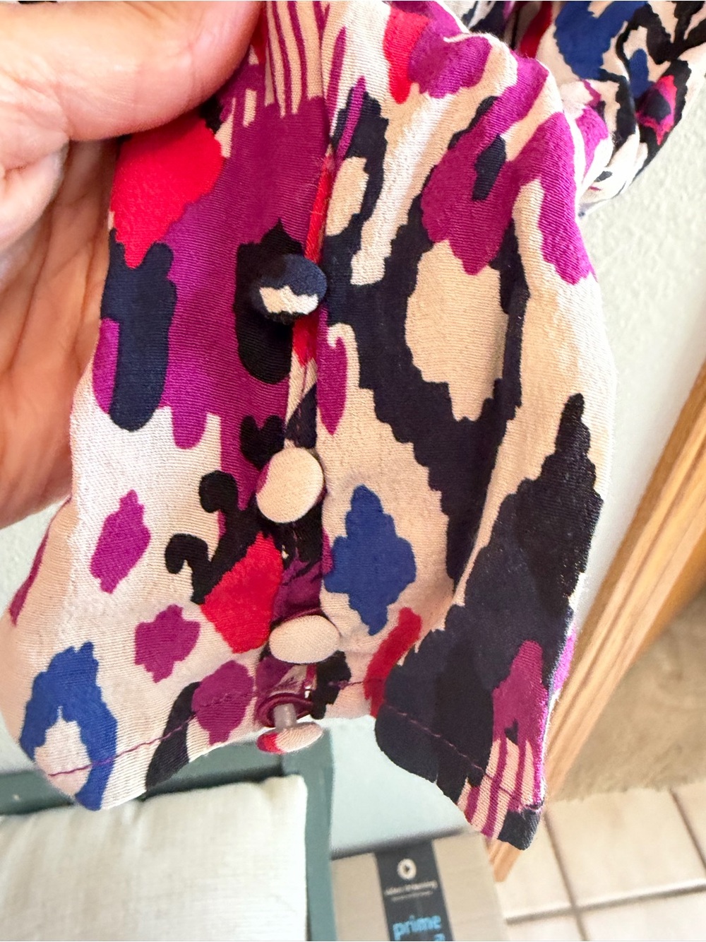 ZARA Printed High Neck Long Sleeve Drape Crop Top - Picture 5 of 8